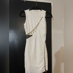 Meshki white and gold dress 1 tiny black dot that can be washed out